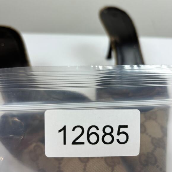 Vintage Gucci Tom Ford Monogram Cut Out Kitten Heels Mules Women's 8.5B - Picture 14 of 14